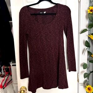 Brown sweater dress